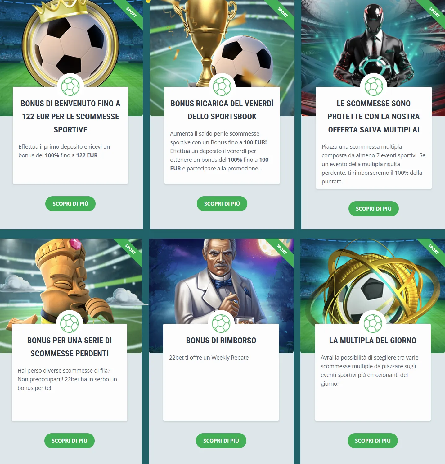 Bonus Scommesse 22Bet